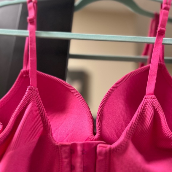 Hot Pink Ribbed Bralette - Picture 4 of 5
